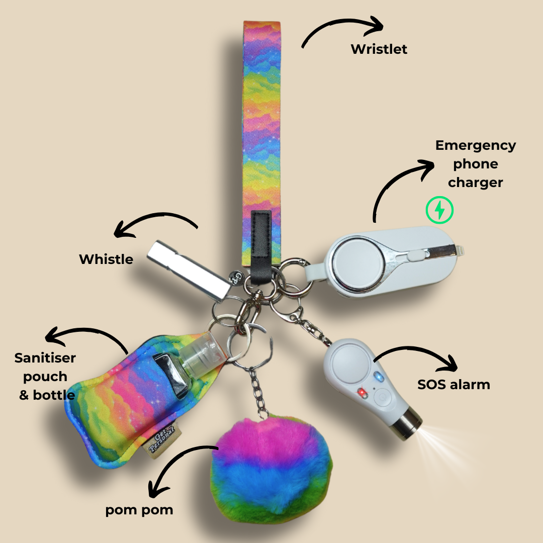 Rainbow Buddy Night-Time Children's UK Legal Safety Keychain Kits