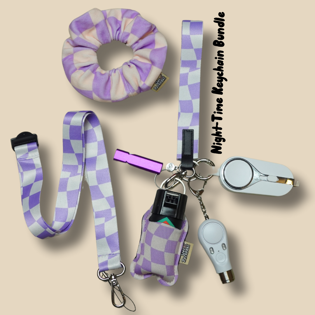 Groovy Check Night-Time Bundle UK Legal Safety Keychain Kits