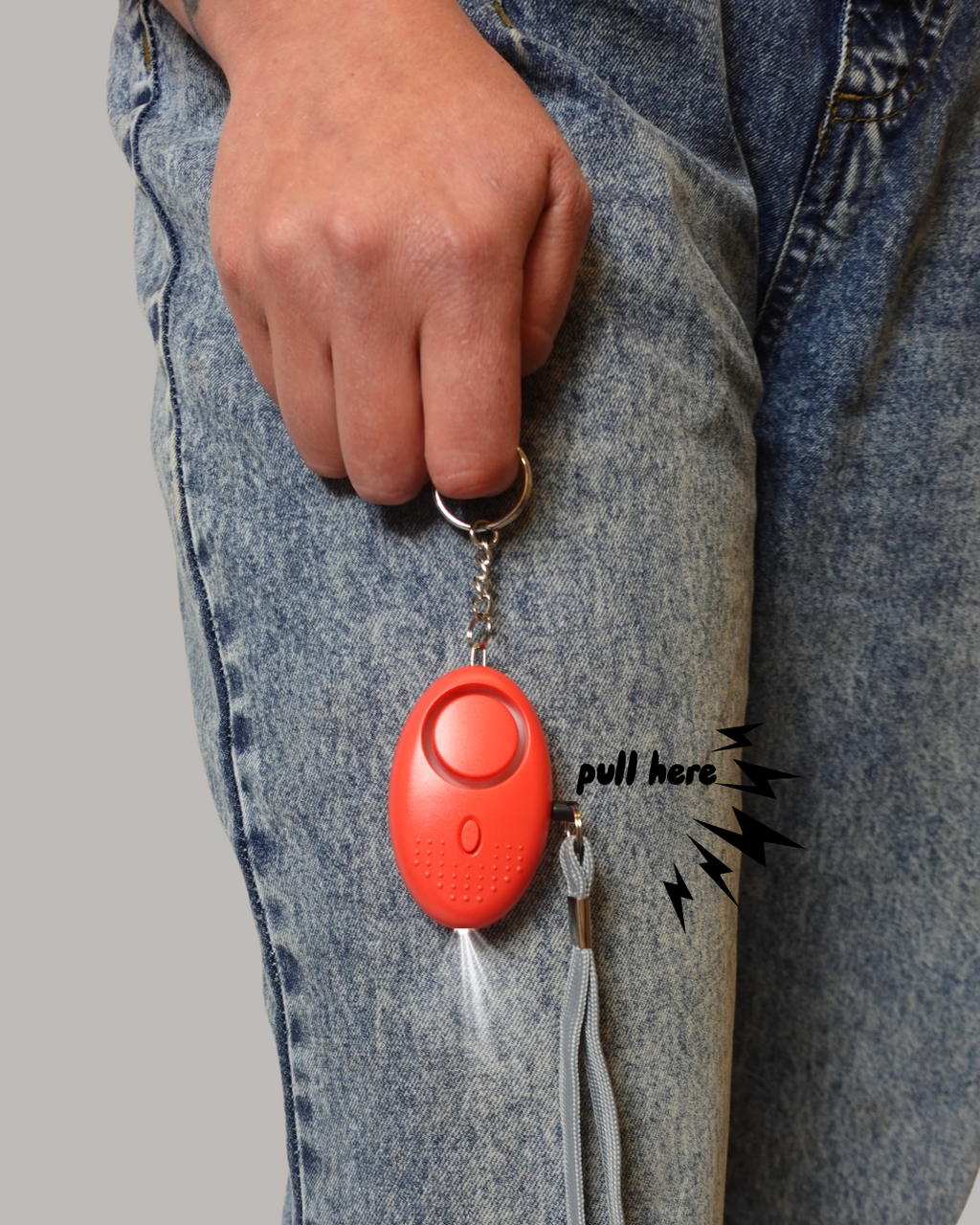 Standard 2 Setting Self Defence Alarm & Flashlight Keyring