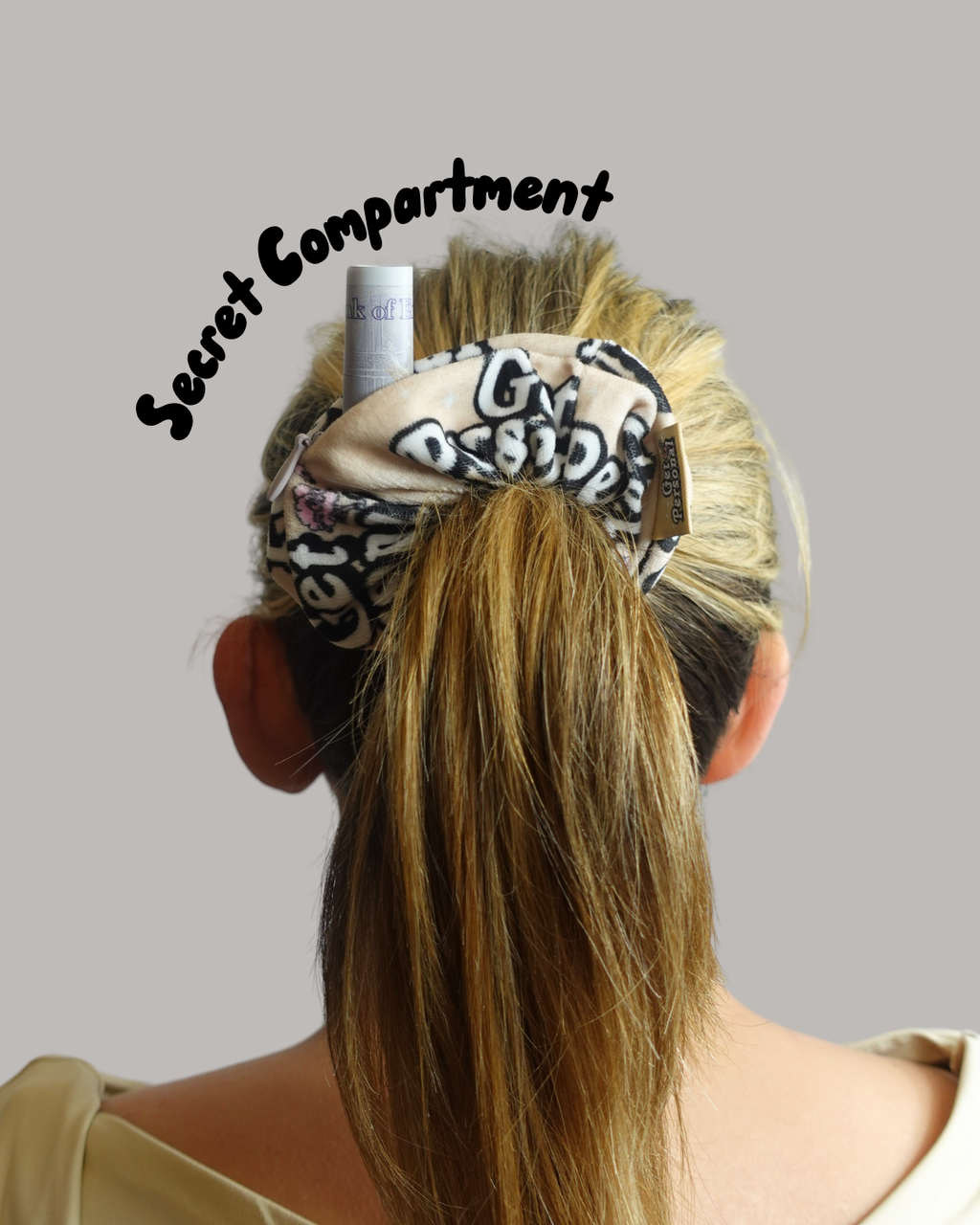 Get personal Zip Safety Scrunchie