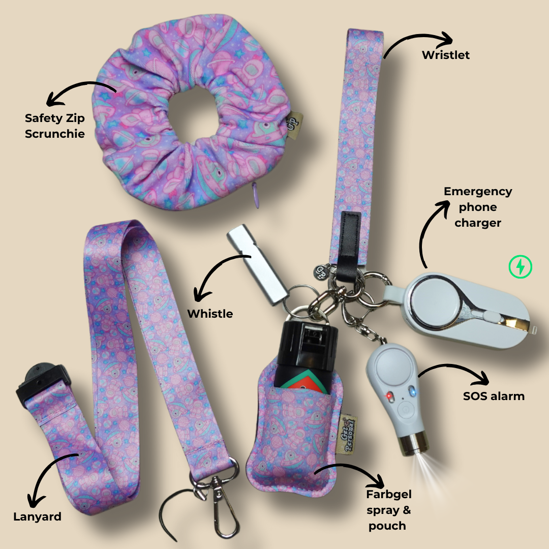 Galaxy Guard Night-Time Bundle UK Legal Safety Keychain Kits