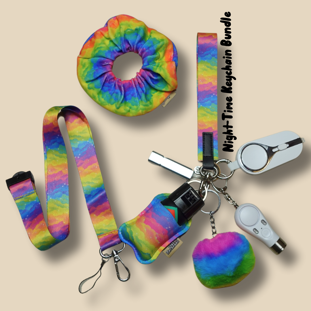Rainbow Night-Time Bundle UK Legal Safety Keychain Kits