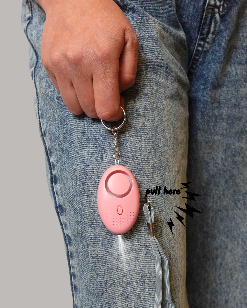 Standard 2 Setting Self Defence Alarm & Flashlight Keyring