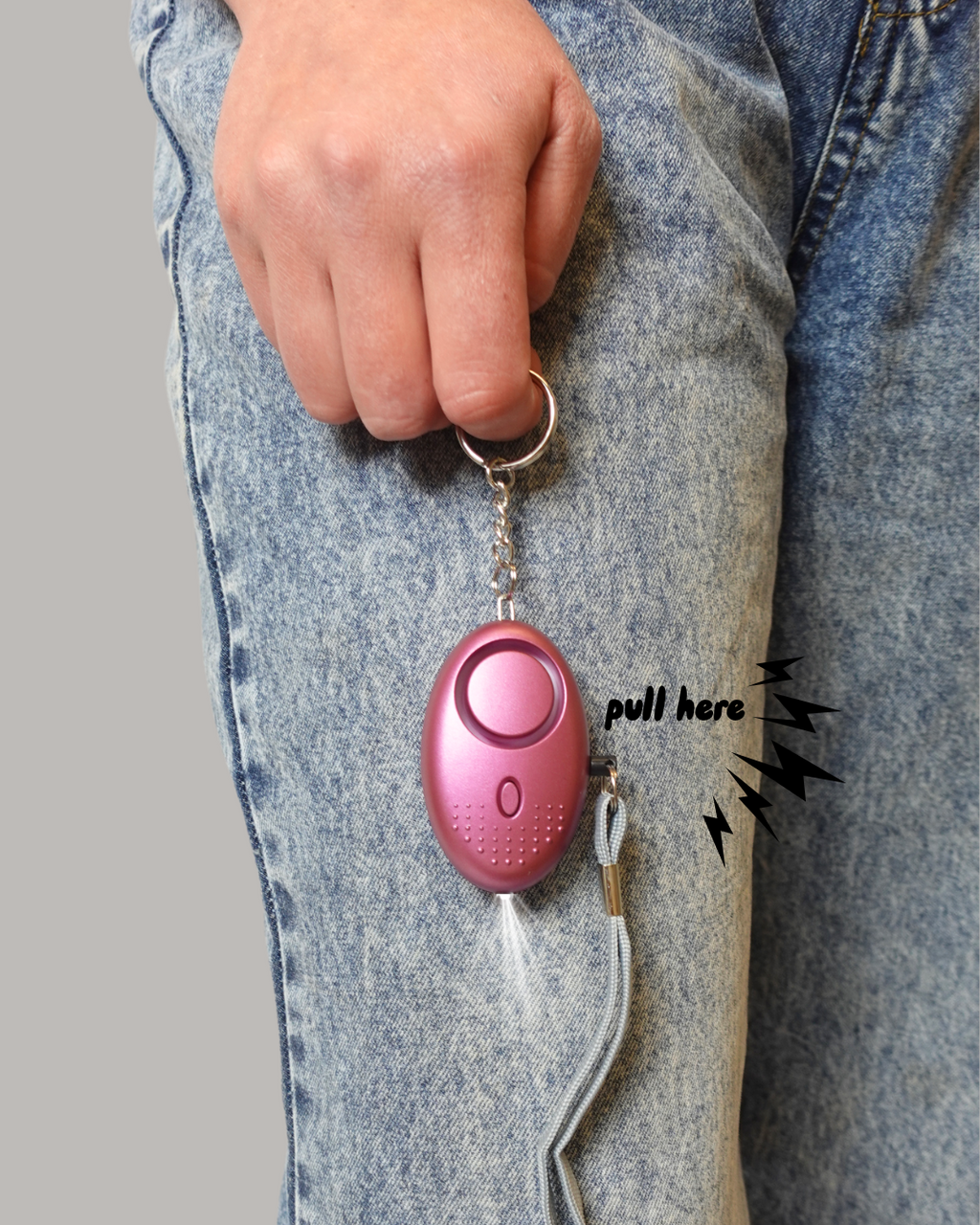 Standard 2 Setting Self Defence Alarm & Flashlight Keyring