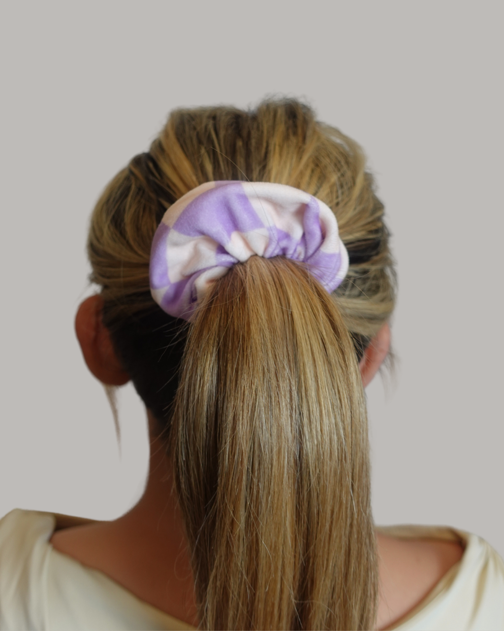 Groovy Check Zip Safety Scrunchie