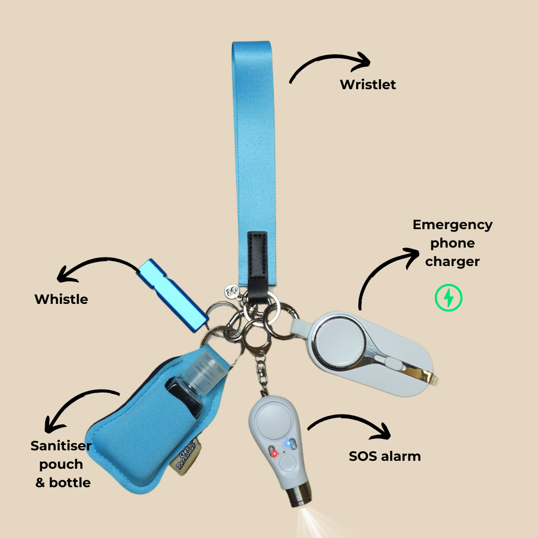 All Blue Night-Time Children's UK Legal Safety Keychain Kits