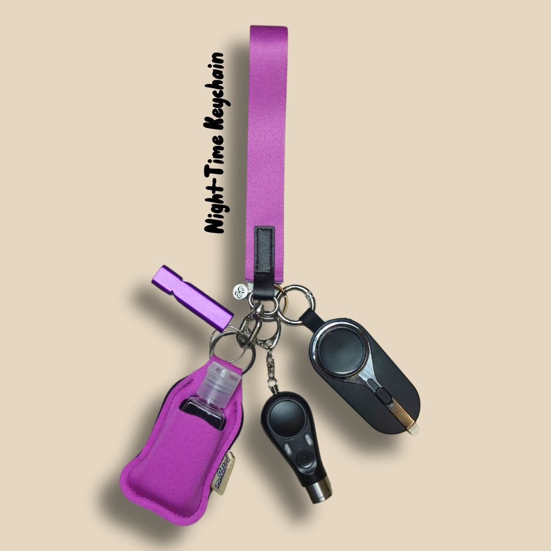 All Purple Night-Time Children's UK Legal Safety Keychain Kits