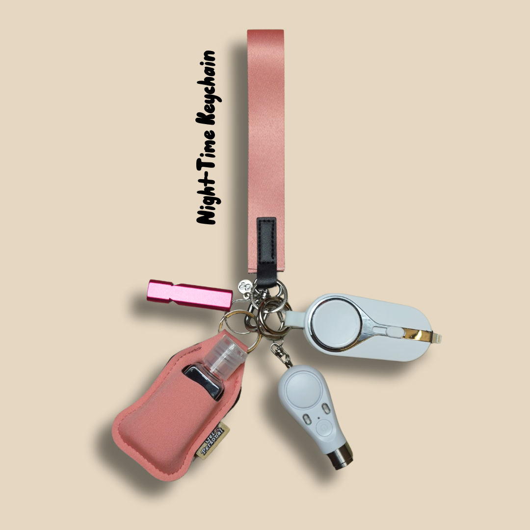 All Pink Night-Time Children's UK Legal Safety Keychain Kits