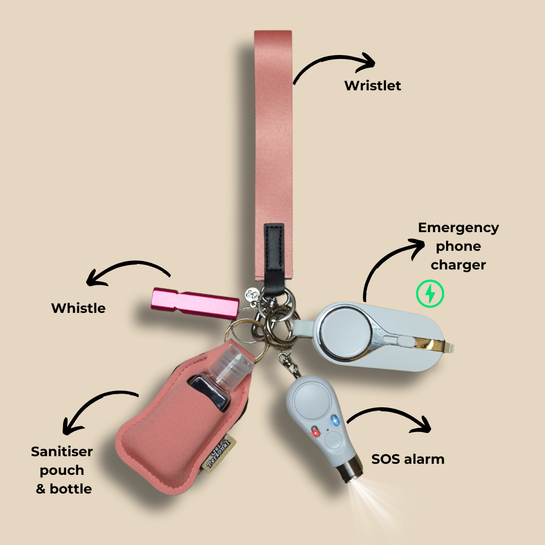 All Pink Night-Time Children's UK Legal Safety Keychain Kits