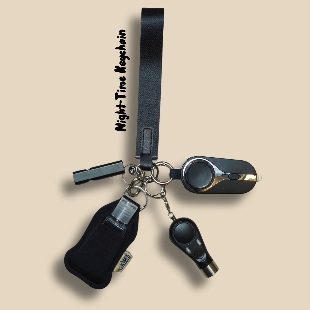 All black Night-Time Children's UK Legal Safety Keychain Kits