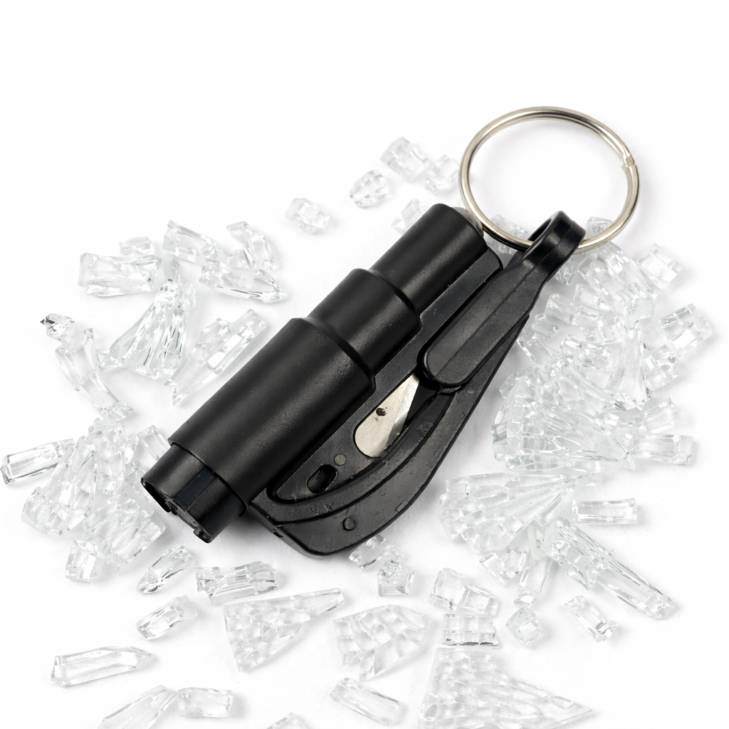 The Original Emergency Keychain Car Escape Tool 2-in-1 Seatbelt Cutter