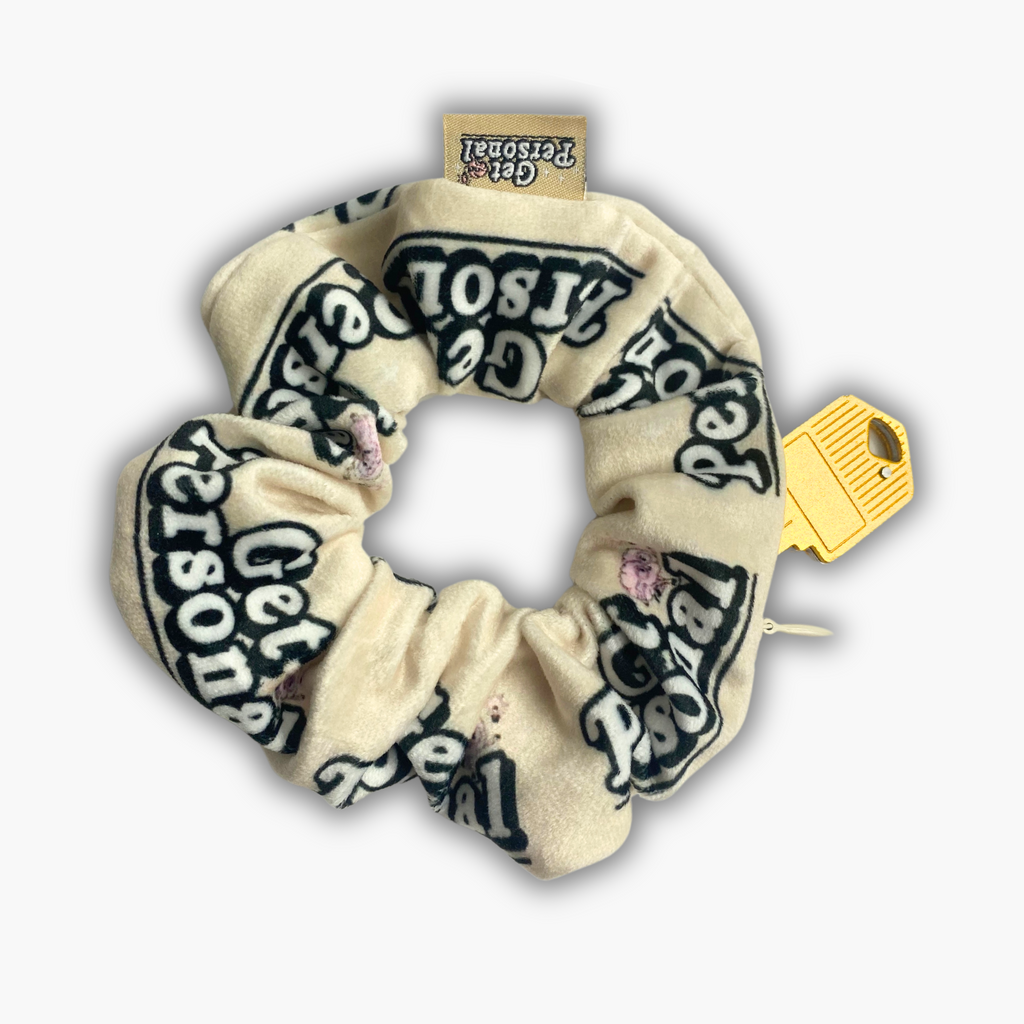 Get personal Zip Safety Scrunchie