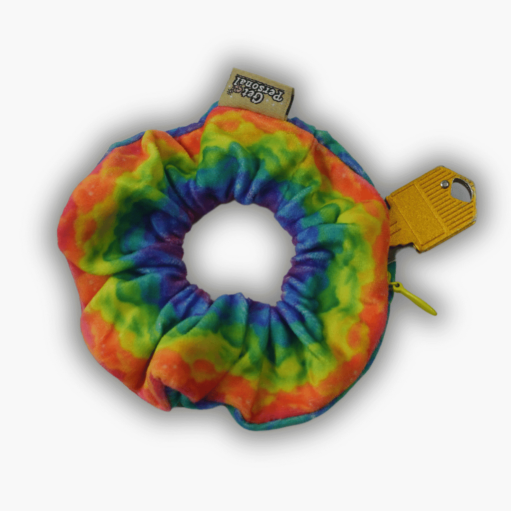 Rainbow Safety Zip Scrunchie