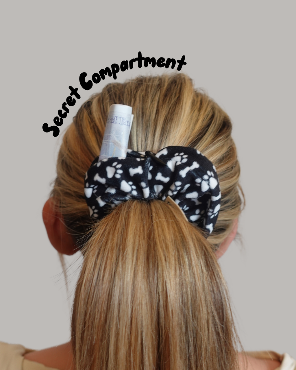 Paw Print Zip Safety Scrunchie