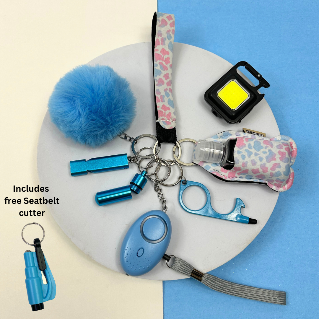 Multi Moo 10 piece UK Legal Safety Keychain Set