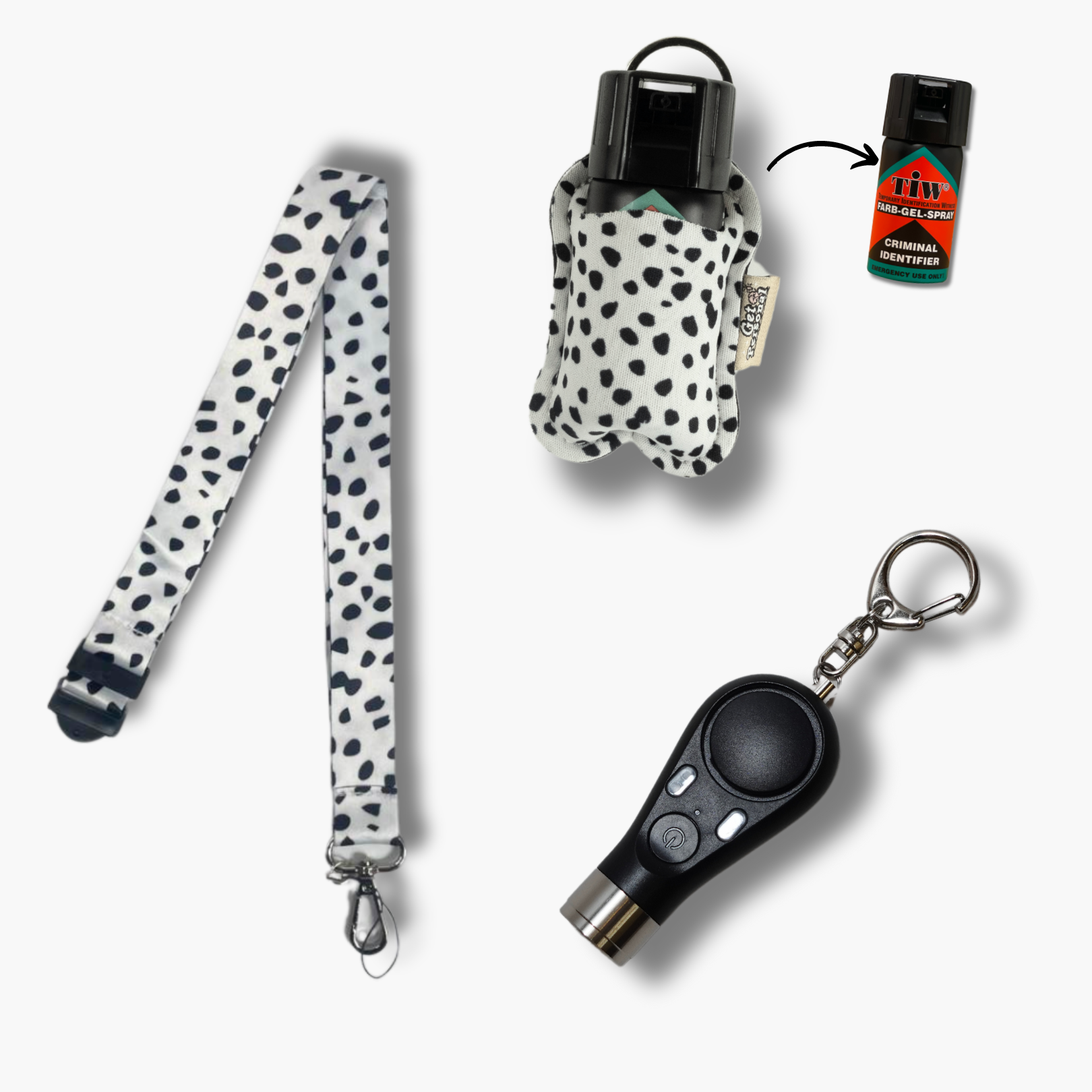 Lanyard, 40ml farbgel, pouch & SOS bundle