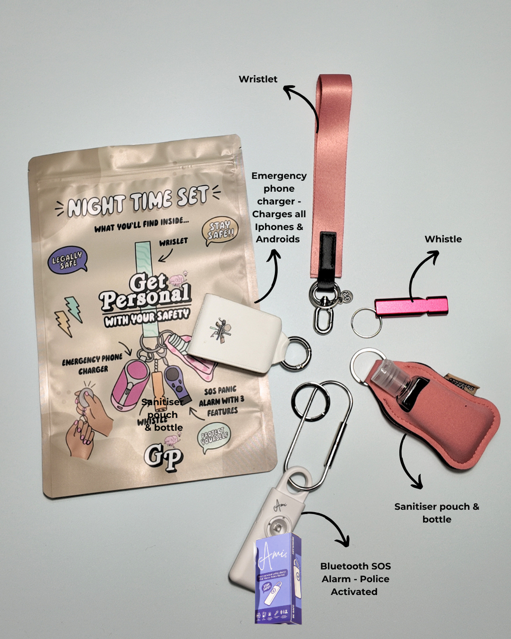 Night-Time Safety Keychain Bundle | Personal Safety Essentials for Everyday Protection