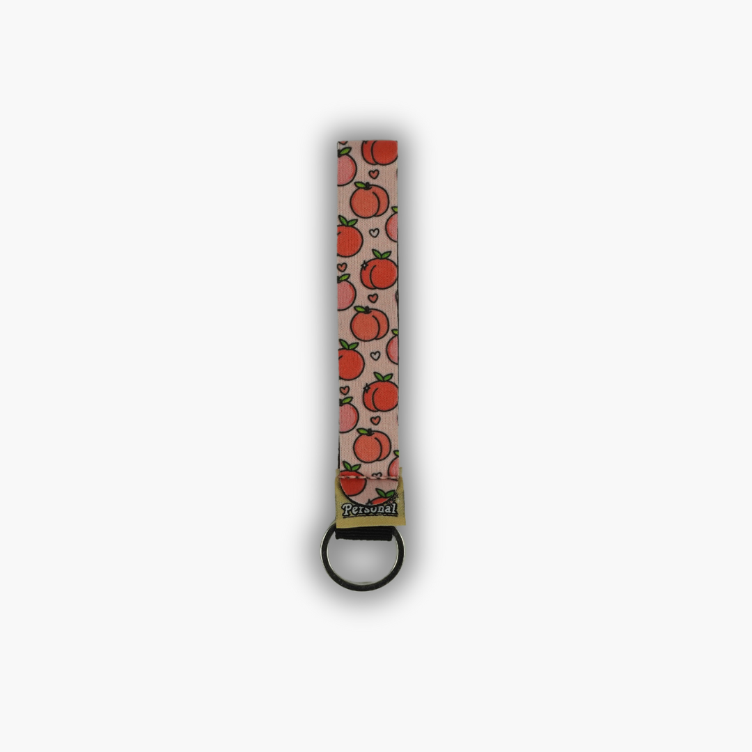 Patterned Cotton Keyring Wristlet