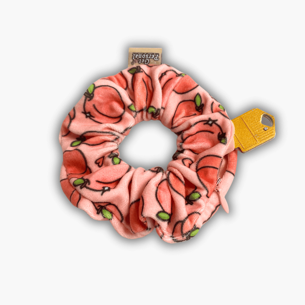 Peachy Zip safety scrunchie