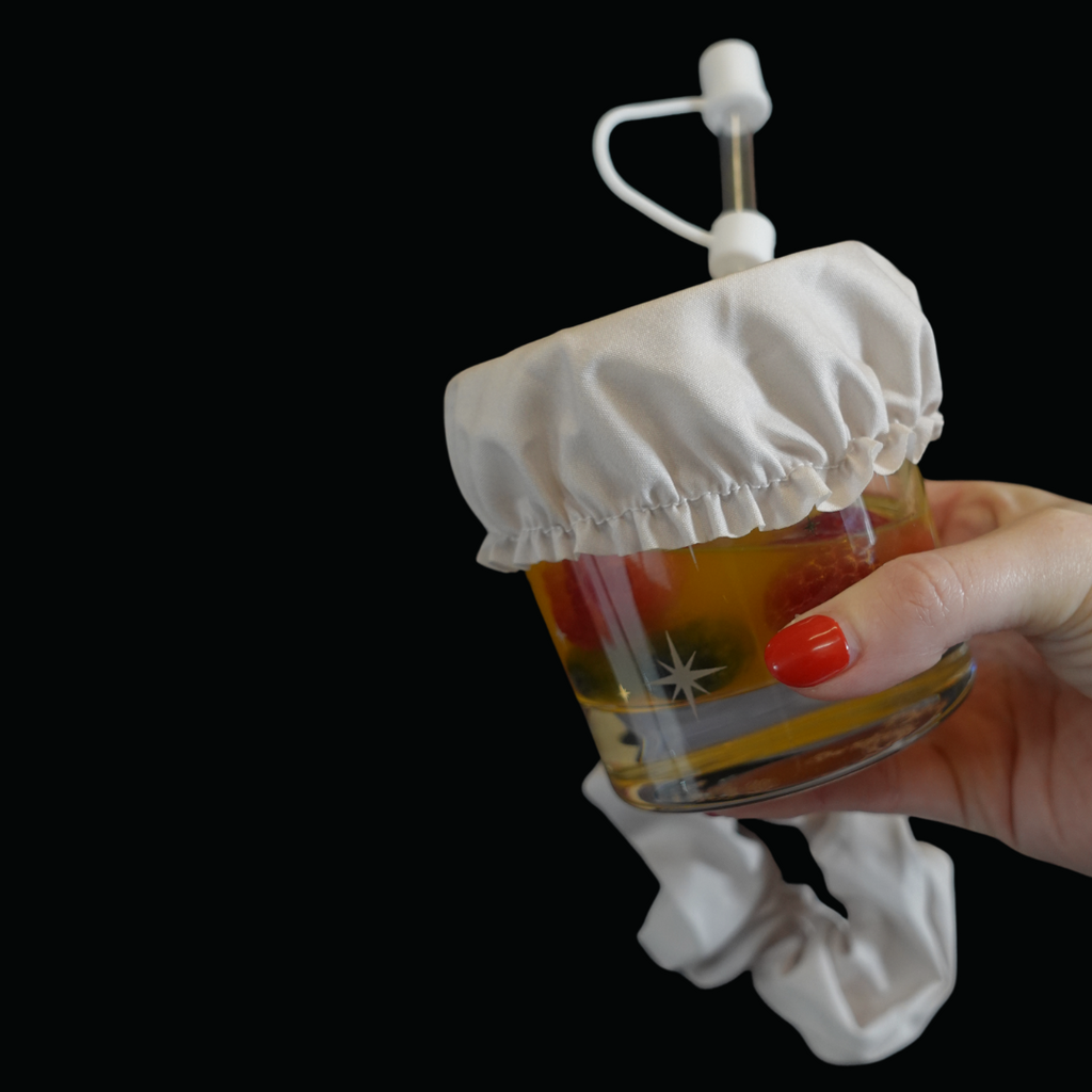 Anti Spike Scrunchie kit | Hair Scrunchie Drink Cover and Rubber Straw Top