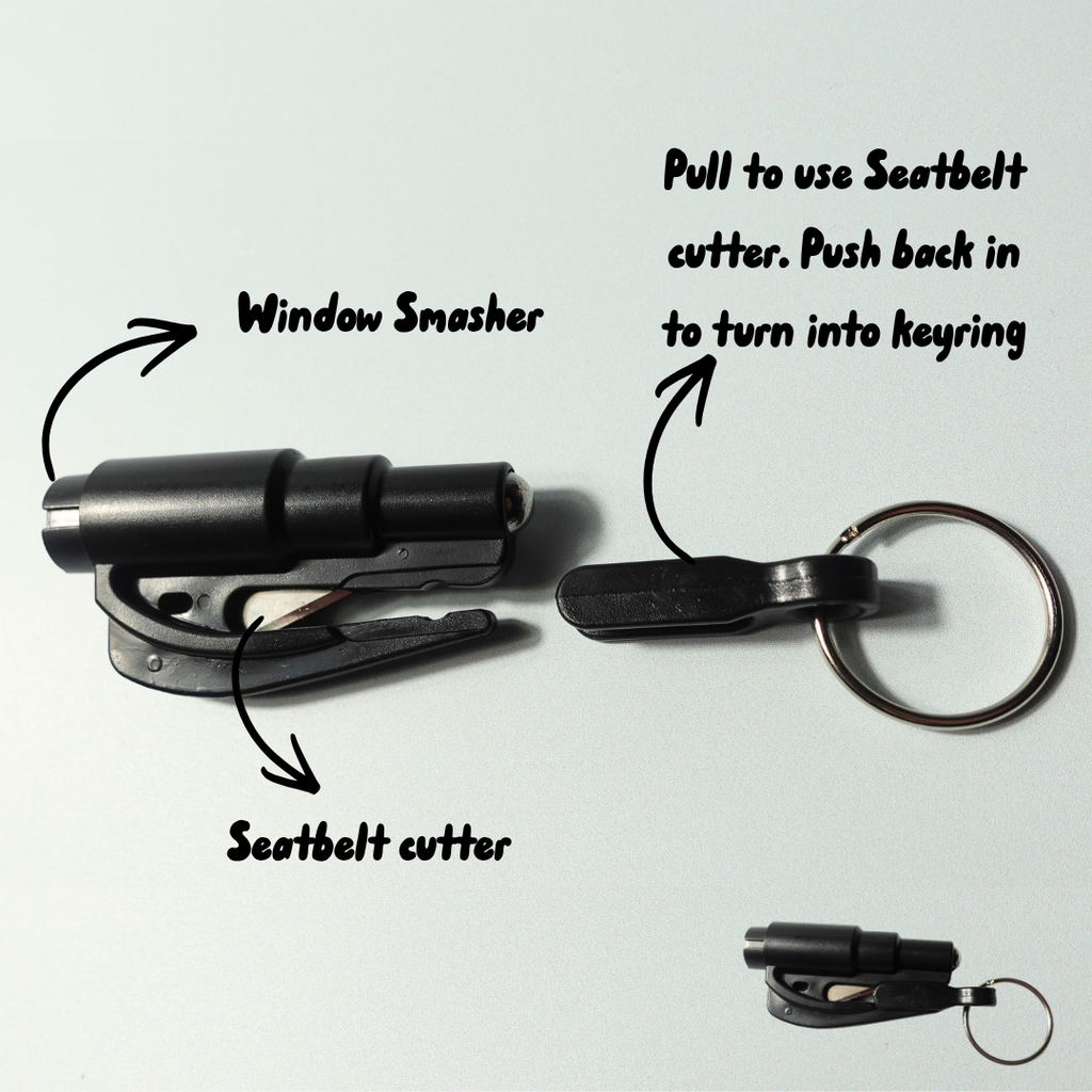 Re-usable Glass Breaker & seatbelt cutter Rescue Tool keyring