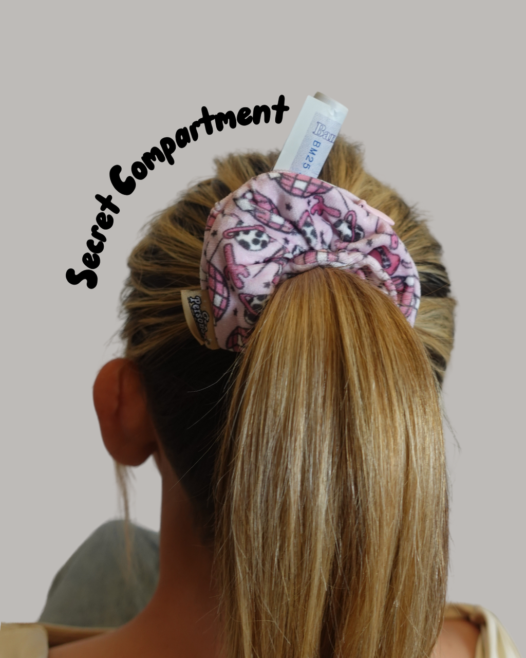Safety Zip Scrunchie - Perfect for storing house key, medication, money, locker key....