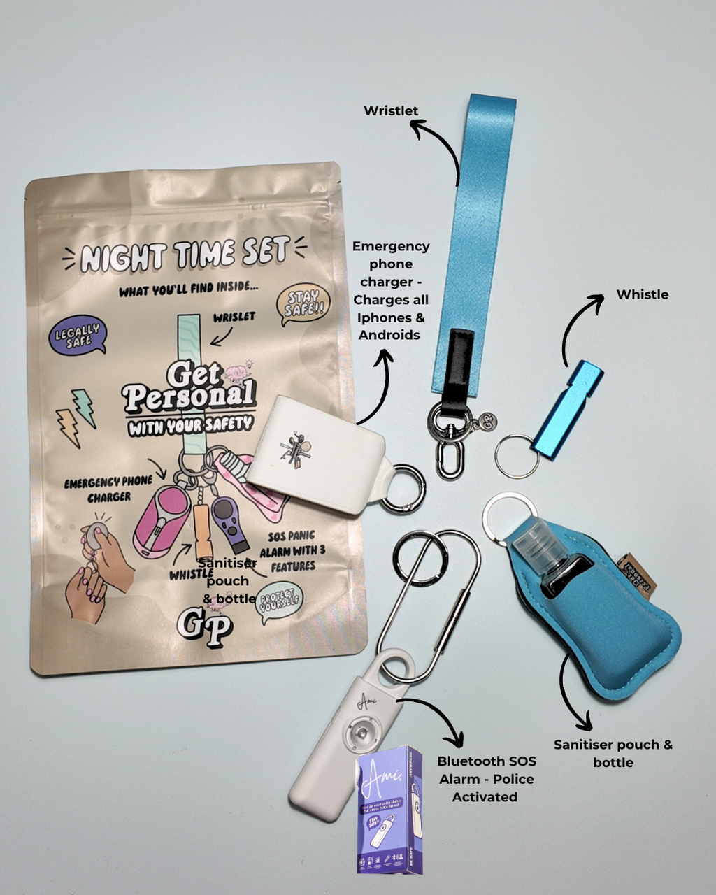 Night-Time Safety Keychain Bundle | Personal Safety Essentials for Everyday Protection