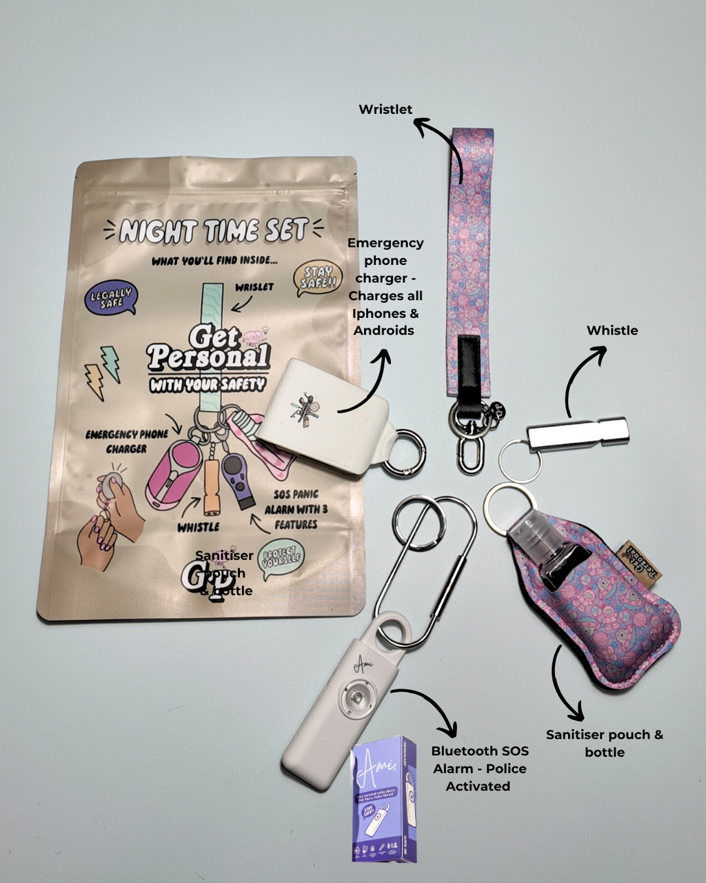 Night-Time Safety Keychain Bundle | Personal Safety Essentials for Everyday Protection