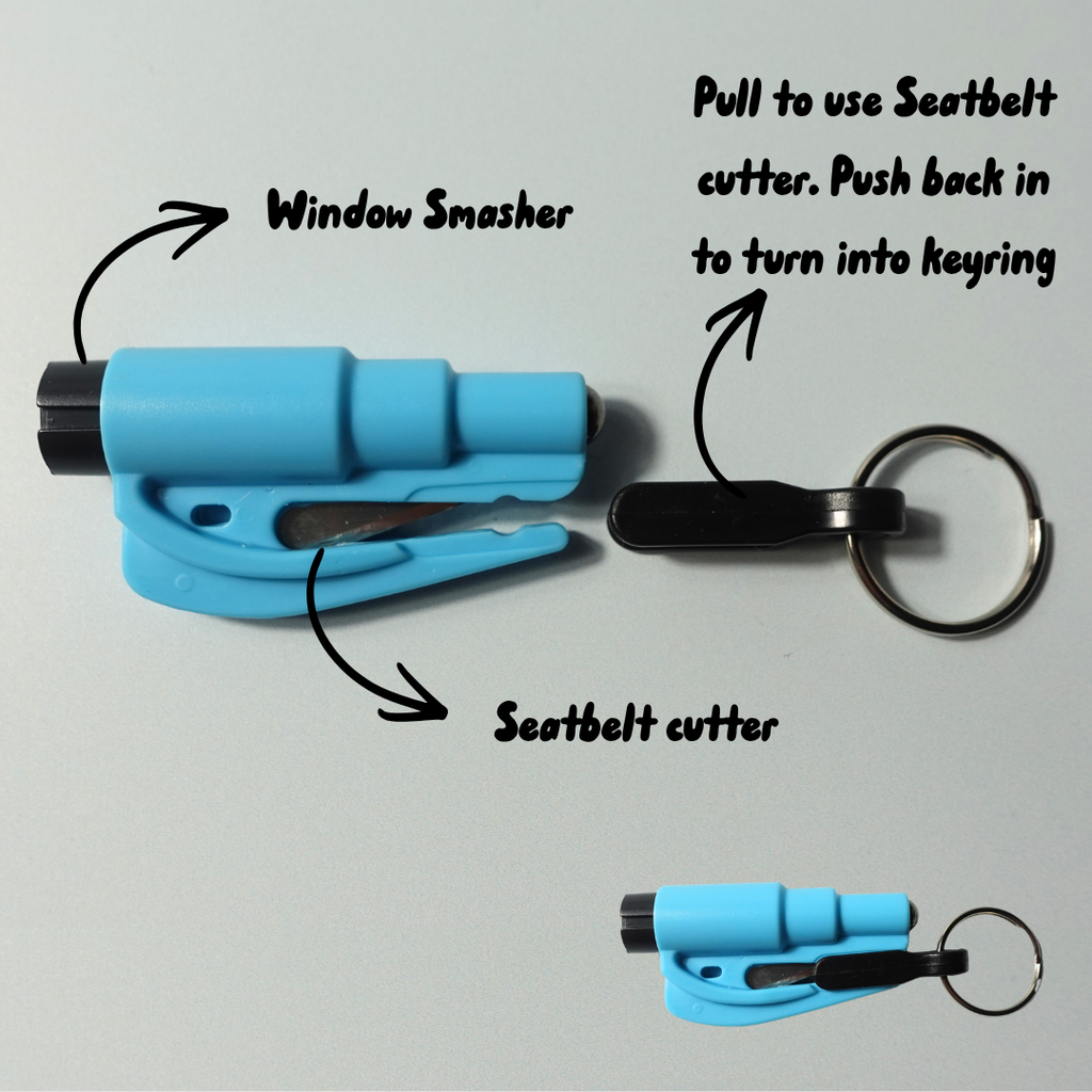 Re-usable Glass Breaker & seatbelt cutter Rescue Tool keyring