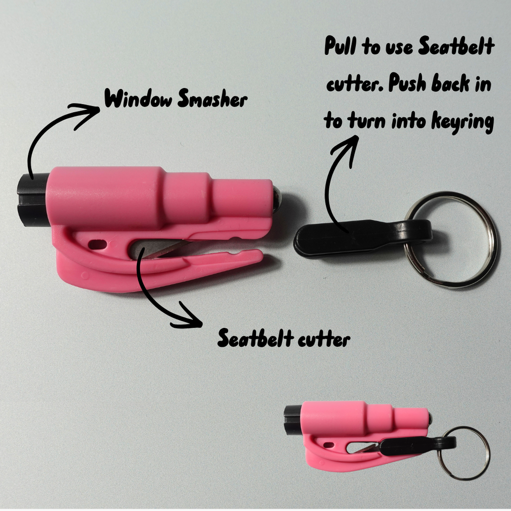Re-usable Glass Breaker & seatbelt cutter Rescue Tool keyring