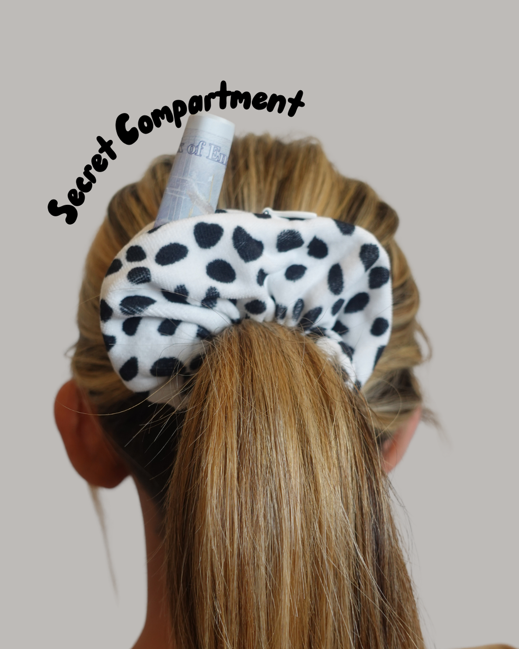 Safety Zip Scrunchie - Perfect for storing house key, medication, money, locker key....
