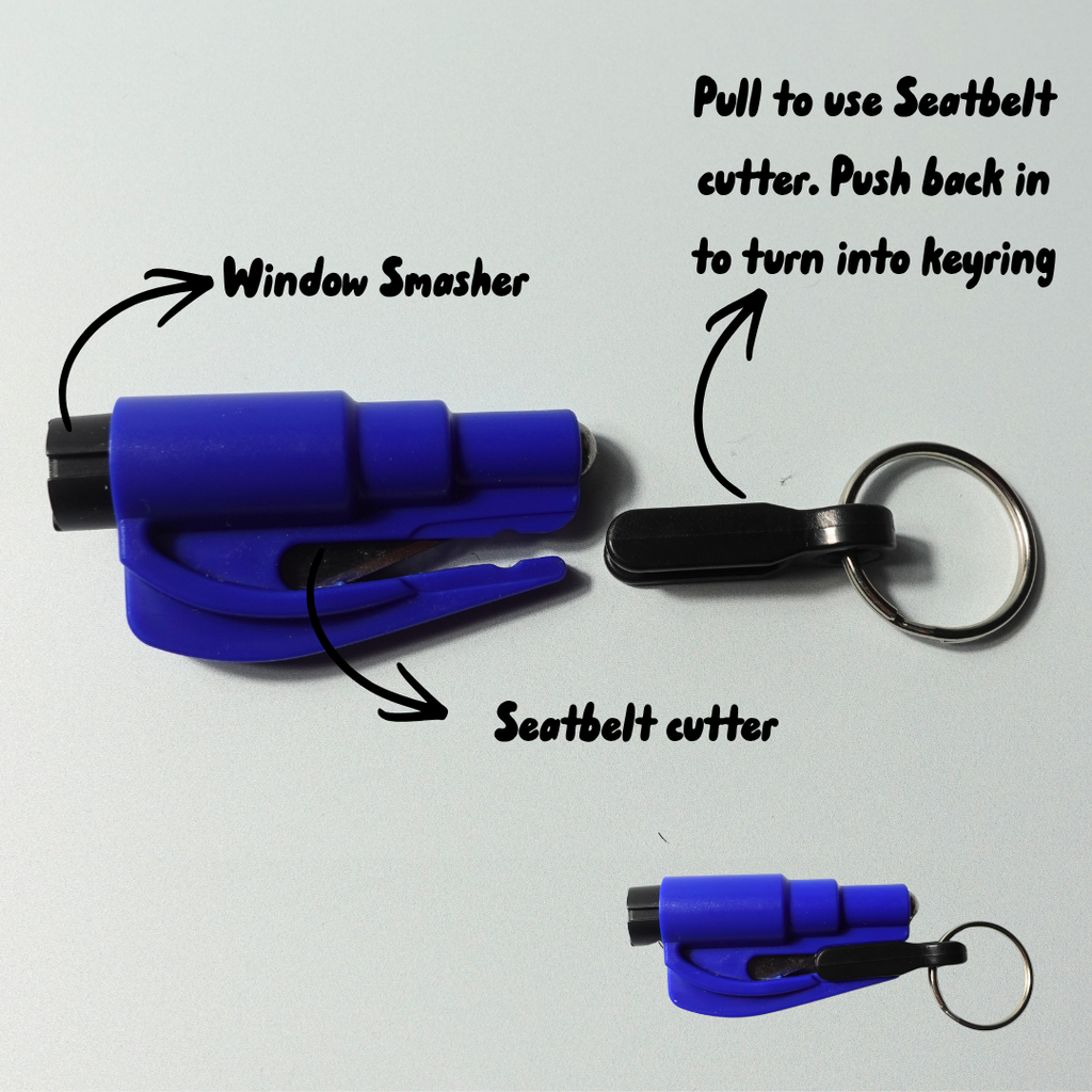 Re-usable Glass Breaker & seatbelt cutter Rescue Tool keyring