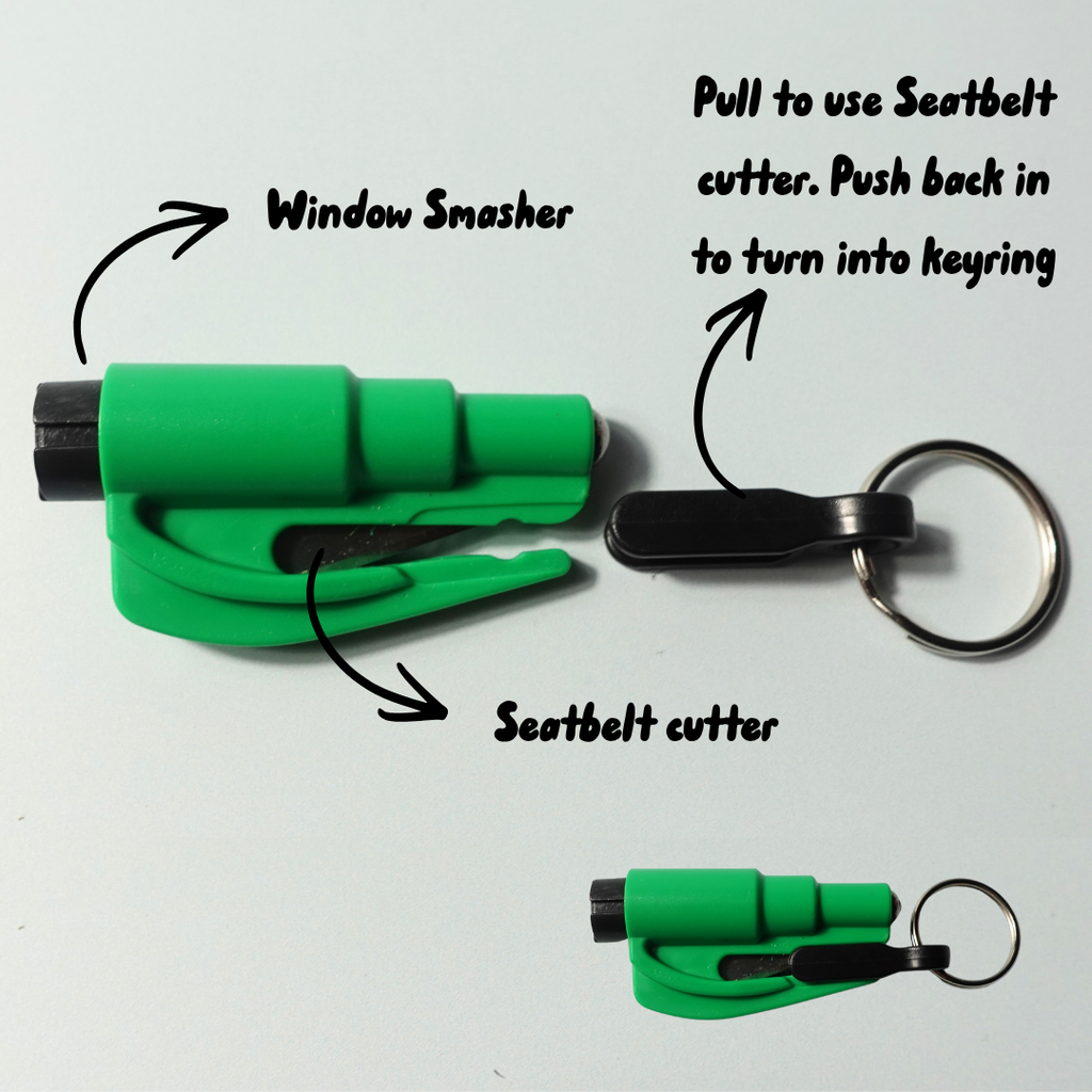 Re-usable Glass Breaker & seatbelt cutter Rescue Tool keyring