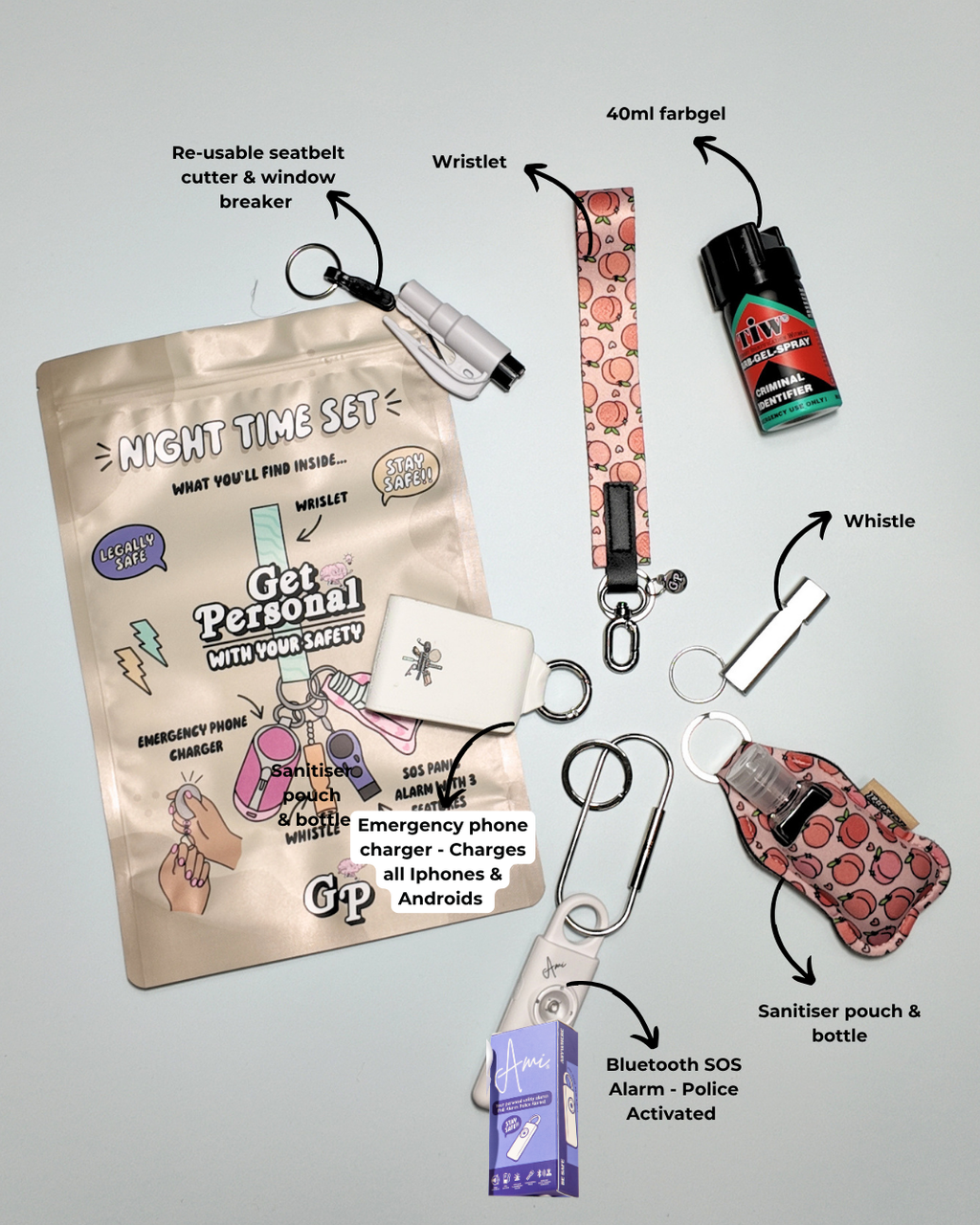Night-Time Safety Keychain Bundle | Personal Safety Essentials for Everyday Protection