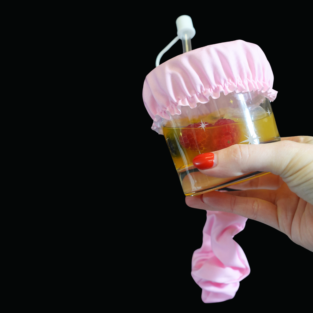 Anti Spike Scrunchie kit | Hair Scrunchie Drink Cover and Rubber Straw Top