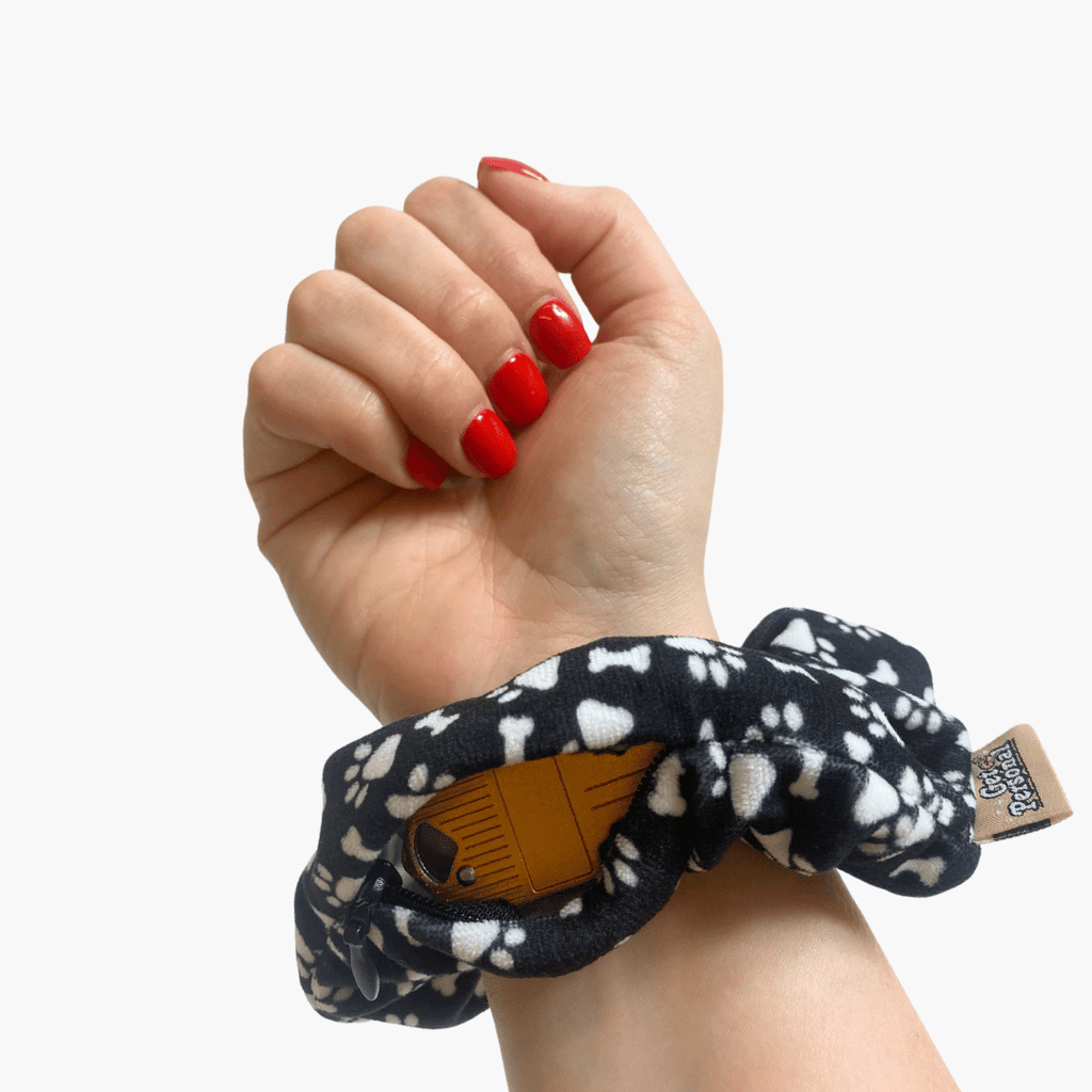 Paw Print Zip Safety Scrunchie