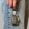 Patterned Keyring clip on pouch & sanitiser bottle/Farbgel case