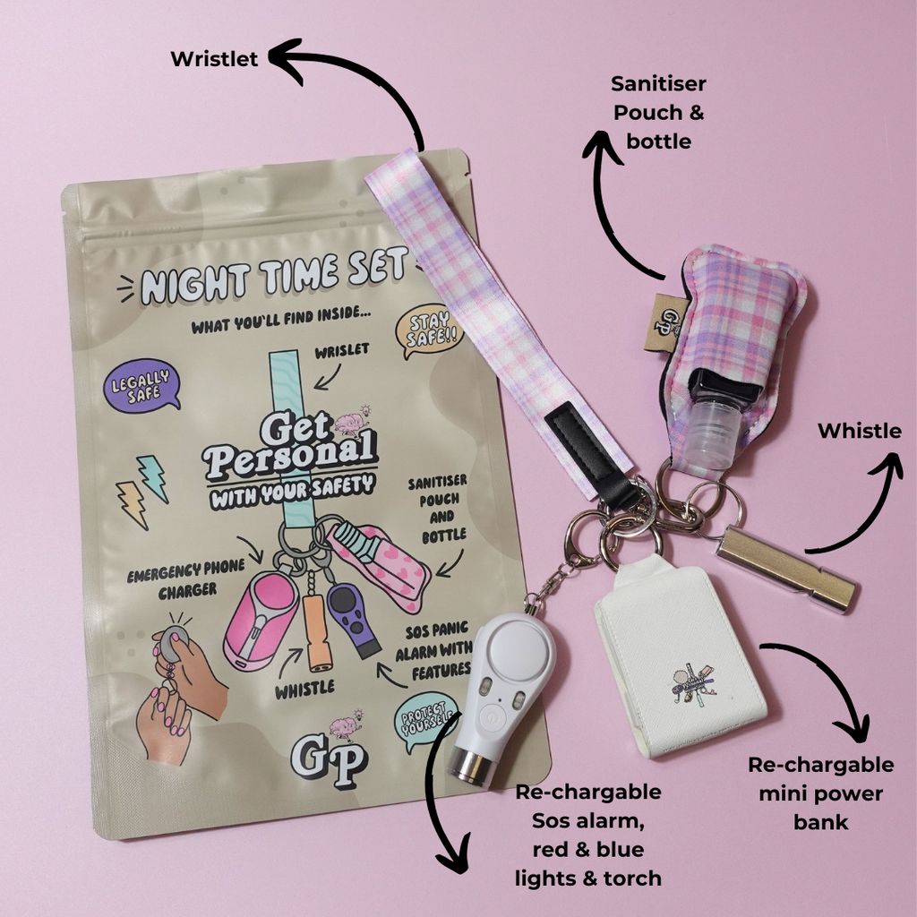 Night-Time Sugar Rush | Personal Safety Essentials for Everyday Protection (Worth £46.99)
