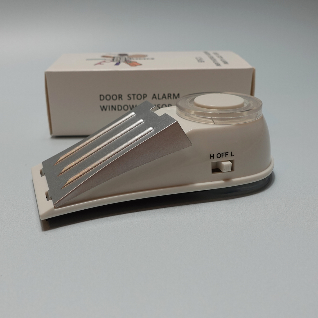 Door Wedge Alarm | 125dB Portable Door Stop Security Alarm for Home &amp; Travel