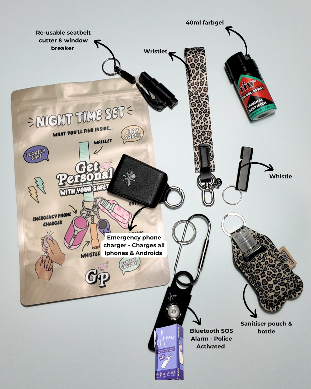 Night-Time Safety Keychain Bundle | Personal Safety Essentials for Everyday Protection
