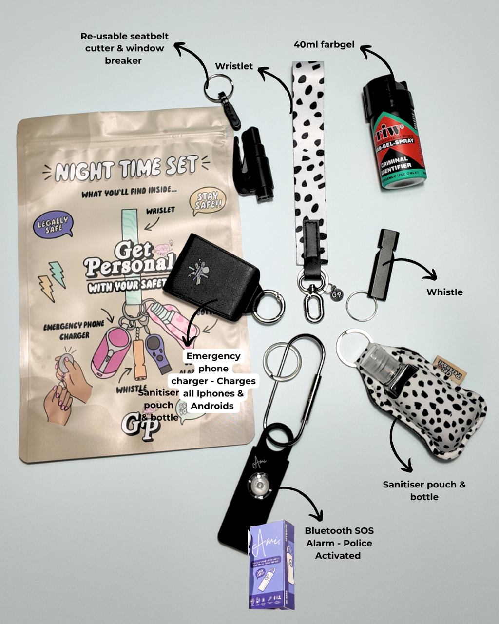 Night-Time Safety Keychain Bundle | Personal Safety Essentials for Everyday Protection