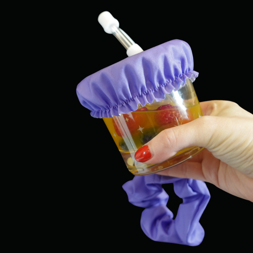 Anti Spike Scrunchie kit | Hair Scrunchie Drink Cover and Rubber Straw Top