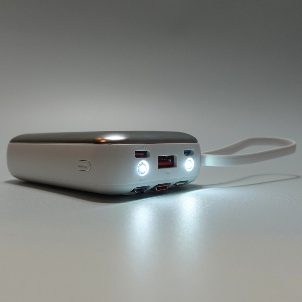 10,000mAh Power Bank | Fast-Charging Phone Charger with Torch &amp; Built-In USB Port