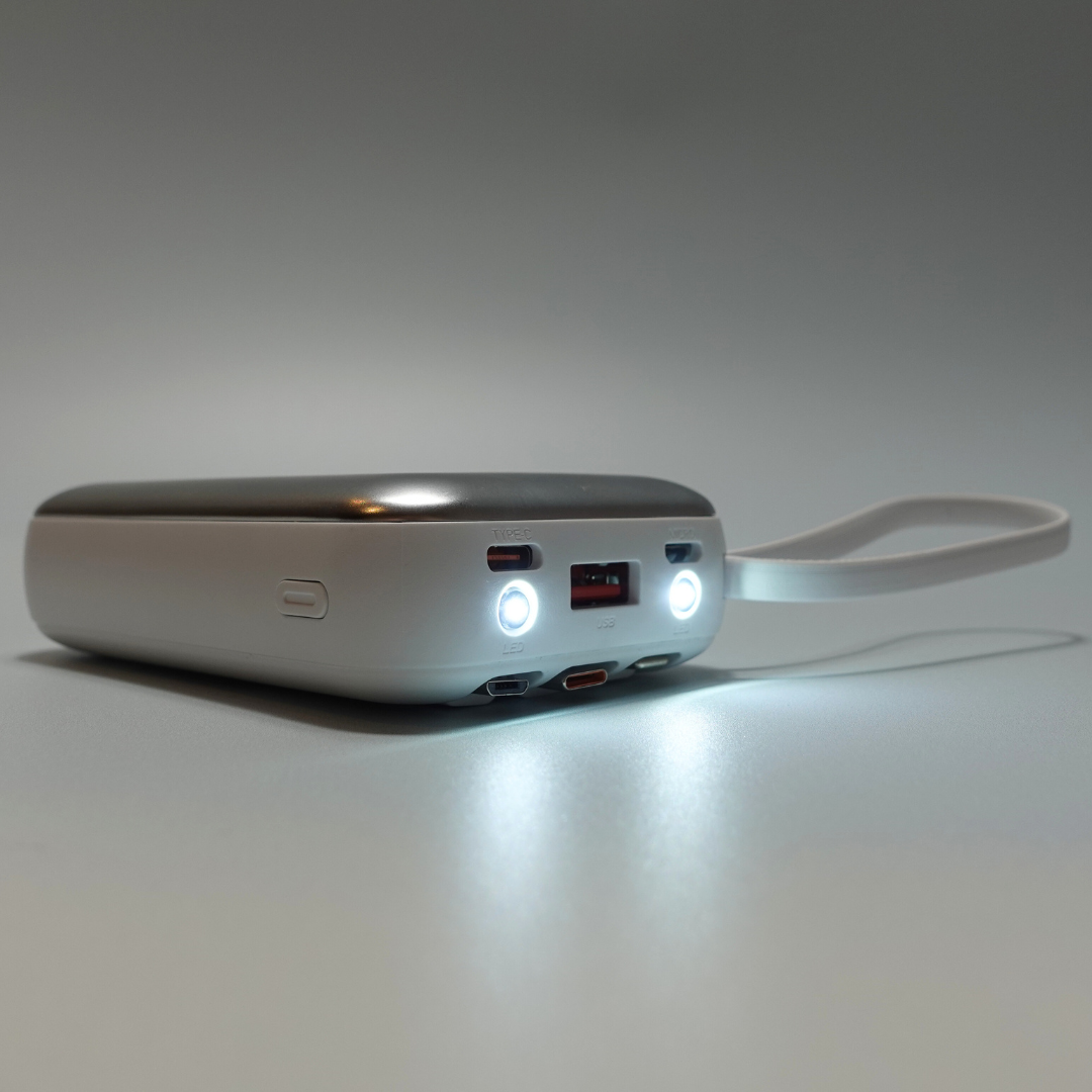 10,000mAh Power Bank | Fast-Charging Phone Charger with Torch &amp; Built-In USB Port