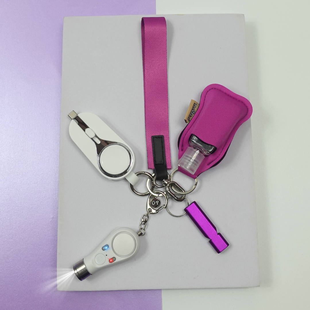 All Purple Night-Time Children's UK Legal Safety Keychain Kits