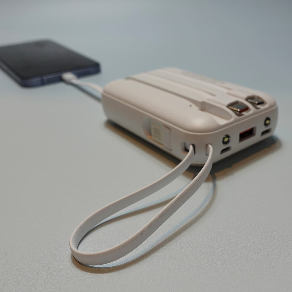 10,000mAh Power Bank | Fast-Charging Phone Charger with Torch &amp; Built-In USB Port