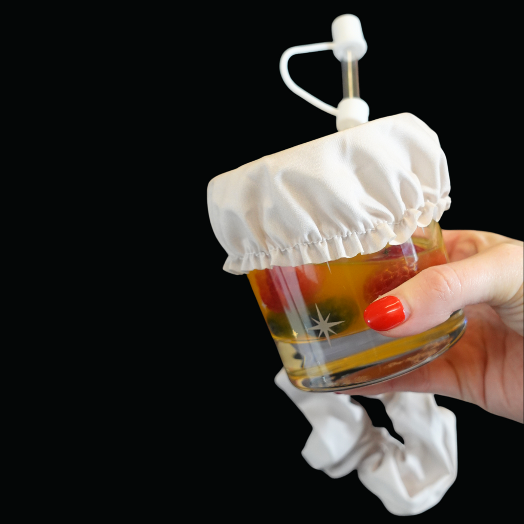 Anti Spike Scrunchie kit | Hair Scrunchie Drink Cover and Rubber Straw Top