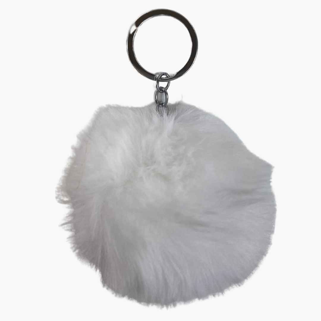 Grey pom 2025 pom keyring