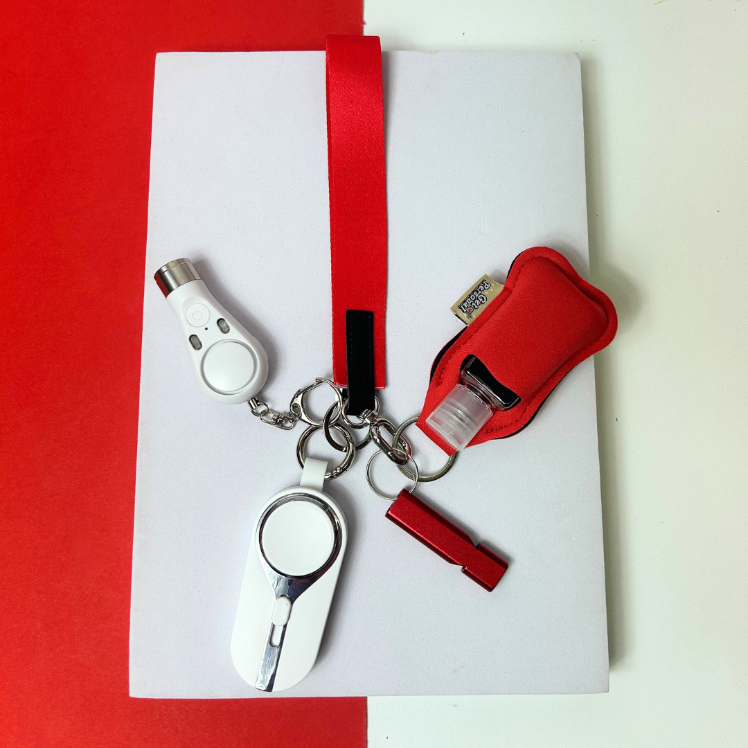 All Red Night-Time Children's UK Legal Safety Keychain Kits