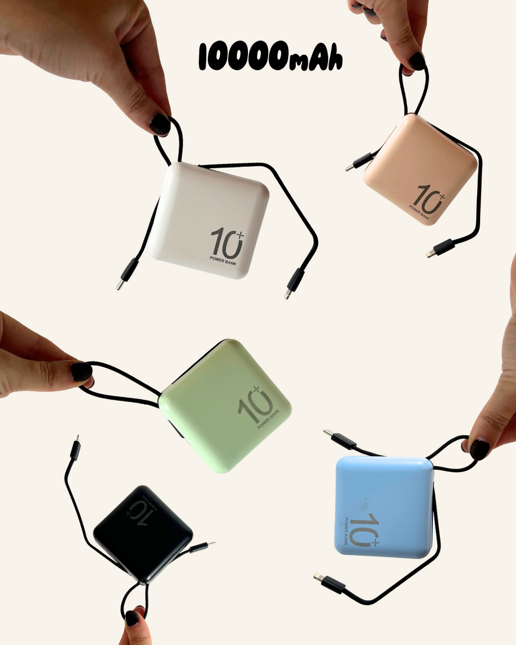 Re-usable Ultra-Portable 10,000mAh Power Bank